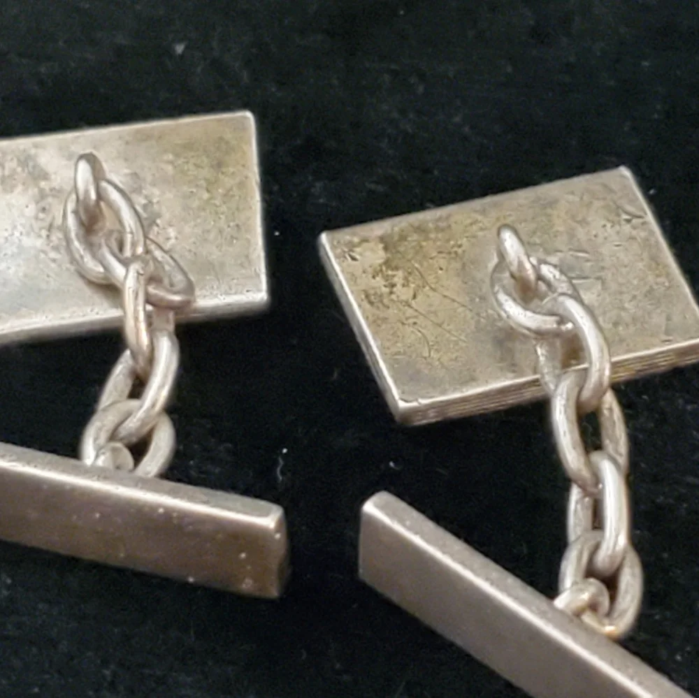 Vintage Silver Book Shaped Cufflinks MD Initials Doctor?